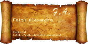 Feith Alexandra névjegykártya