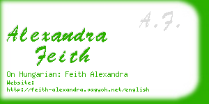 alexandra feith business card